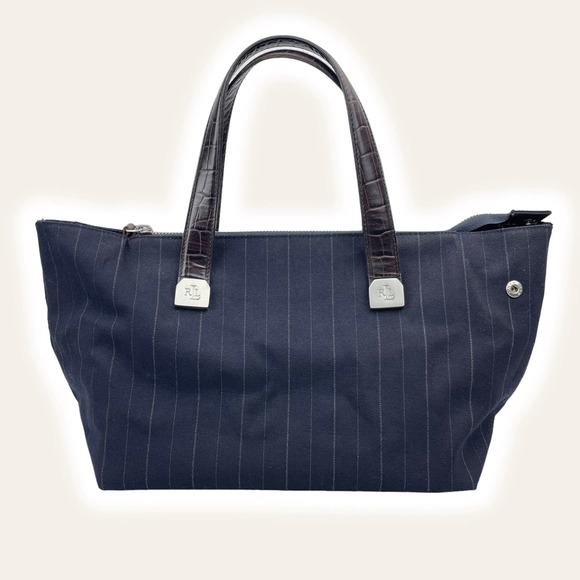 Ralph Lauren Handbags - LAUREN Ralph Lauren 100% Wool Stripe Tote Bag